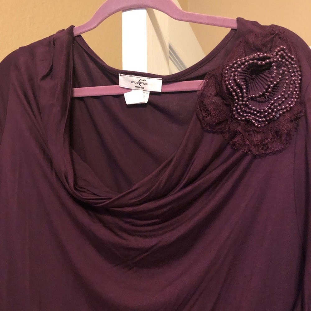 Deep plum blouse - Picture 2 of 2